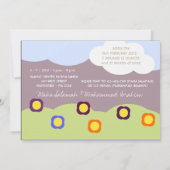 イスラム教のAqiqah Aqeeqahのベビーののまわりに 招待状 (裏面)