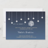 イスラム教のAqiqah Aqeeqahのベビーの夜空の星 招待状 (正面)