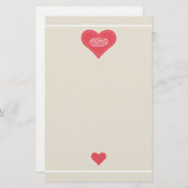 イスラム教のBismillahの書道のハート愛 便箋 (正面/裏面)