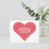 イスラム教のBismillah愛ハートイスラム書道 ポストカード (スタンド正面)