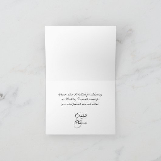 イスラム教は結婚式感謝していしています サンキューカード (内部)