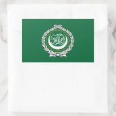 イスラム教アラブ連盟の国旗 長方形シール (バッグ)