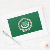 イスラム教アラブ連盟の国旗 長方形シール (封筒)