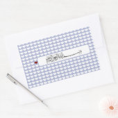 イスラム教イスラム教ビスミッラ・アッラーハート赤白アラブ 長方形シール (封筒)