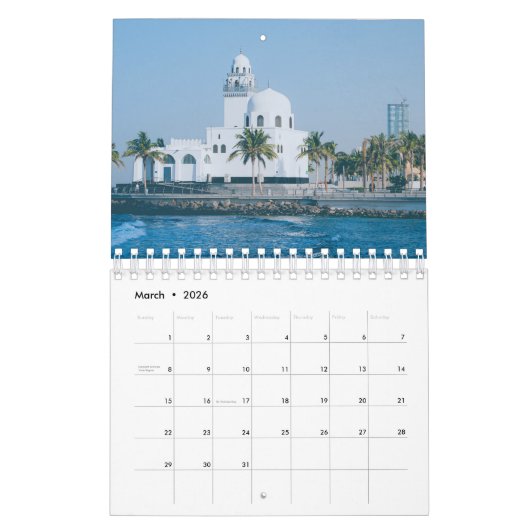 イスラム教イスラム教壁のモスクの世界 カレンダー (3月 2026)