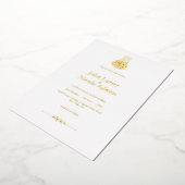 イスラム教ニカ教ミニマル結婚リスト 箔招待状 (回転した状態)