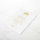 イスラム教ニカ教ミニマル結婚リスト 箔招待状 (回転した状態)