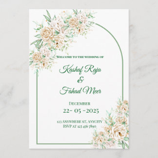 イスラム教ニッカ結婚ー招待カード 招待状