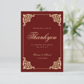 イスラム教ブルゴーニュ結婚金ゴールドサンキューカード サンキューカード (スタンド正面)