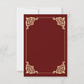 イスラム教ブルゴーニュ結婚金ゴールドサンキューカード サンキューカード (裏面)