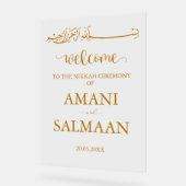 イスラム教ミニマル結婚主義の入り口澄ん アクリルサイン (傾斜)