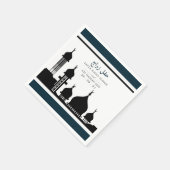 イスラム教モスク結婚シルエット スタンダードカクテルナプキン (角)