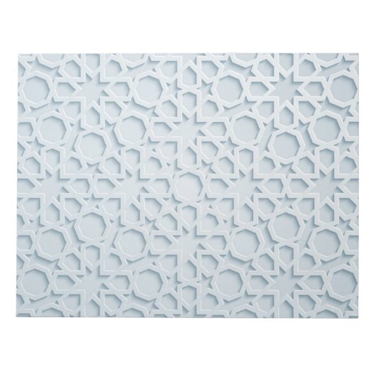 イスラム教モロッコ様式の幾何学的なメモ帳 ノートパッド (正面)