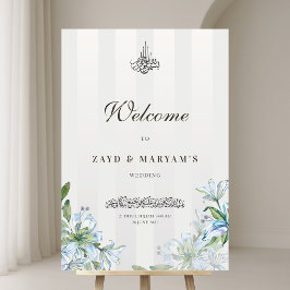 イスラム教式ブルーリリー ニカーハ 結婚式 ウェルカム アクリルサイン
