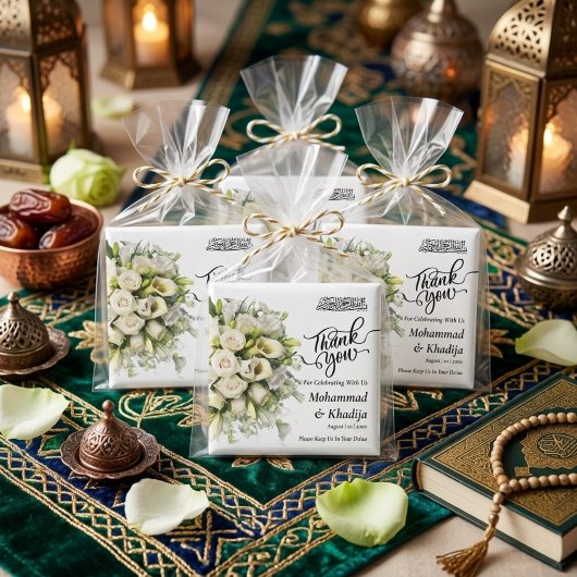 イスラム教式結婚式 ウァリマ・ニカーフのお祝いに贈るブーケ マグネット
