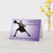 イスラム教徒が適任の女子バスケットボール選手 カード (黄色い花)