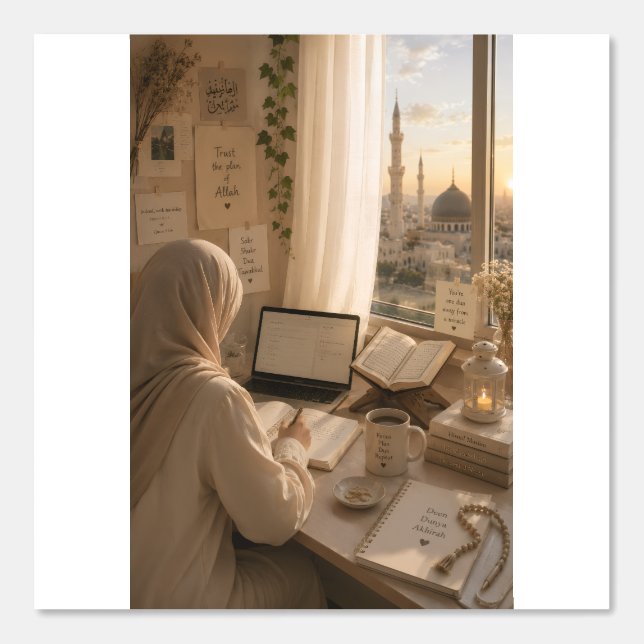 イスラム教徒の女子向けイスラム学習美学壁紙 壁紙 (正面)