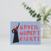 イスラム教徒の女性の権利を明らかにする ポストカード (スタンド正面)