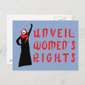 イスラム教徒の女性の権利を明らかにする ポストカード (正面/裏面)