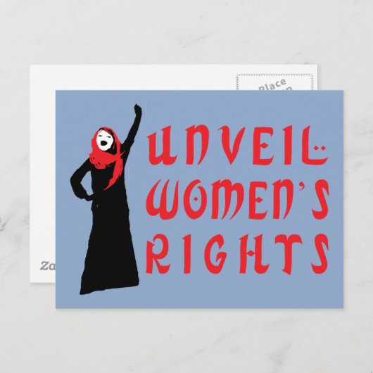 イスラム教徒の女性の権利を明らかにする ポストカード (正面/裏面)