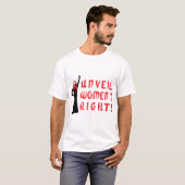 イスラム教徒の女性の権利を明らかにする Tシャツ (正面フル)
