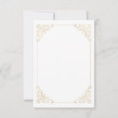 イスラム教徒の白結婚金ゴールドサンキューカード サンキューカード (裏面)