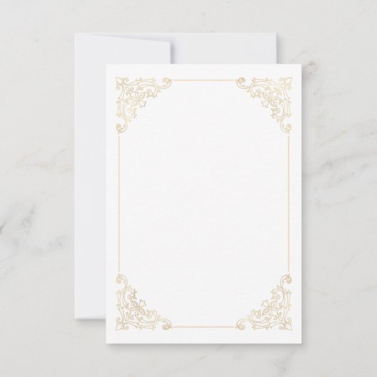 イスラム教徒の白結婚金ゴールドサンキューカード サンキューカード (裏面)