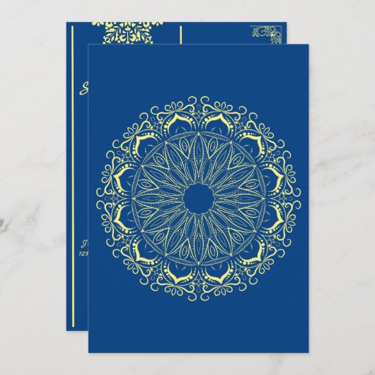 イスラム教徒の結婚式の日付を保存 セーブザデート (正面/裏面)