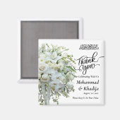 イスラム教徒の結婚式 ウェディングブーケ 花束 ニカーハ ワリマ 感謝 マグネット (正面/裏面)