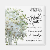 イスラム教徒の結婚式 ウェディングブーケ 花束 ニカーハ ワリマ 感謝 マグネット (正面)