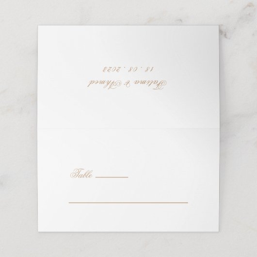 イスラム教徒の結婚白いテーブル プレイスカード (外部開封)