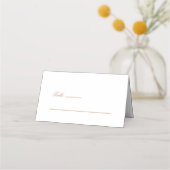 イスラム教徒の結婚白いテーブル プレイスカード (正面)