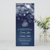 イスラム教徒の魔法のブルーナイトはムスリム結婚の 招待状 (スタンド正面)