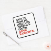 イスラム教徒はレプと同じようにクリスチャンのふりをすることができる スクエアシール (封筒)