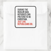 イスラム教徒はレプと同じようにクリスチャンのふりをすることができる スクエアシール (バッグ)