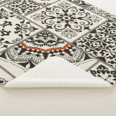 イスラム教、アラビア語、インディアンとのシームレスなパッチワークのタイル シェルパブランケット (3/4)