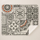 イスラム教、アラビア語、インディアンとのシームレスなパッチワークのタイル シェルパブランケット (正面(横))