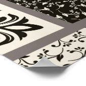 イスラム教、アラビア語、インディアンとのシームレスなパッチワークのタイル ポスター (角)