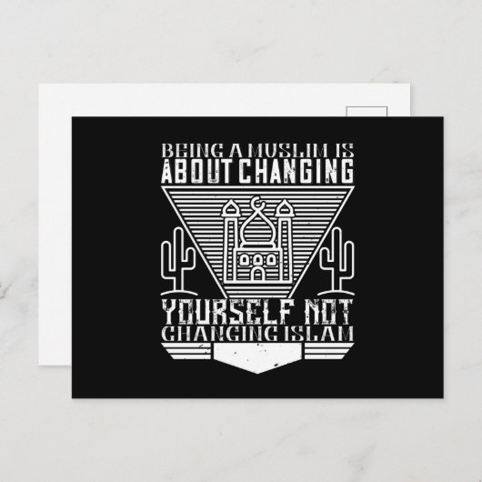 イスラム教 – イスラム教徒は自分自身を変えることを意味する ポストカード (正面/裏面)