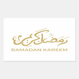 イスラム教 ラマダーン カリーム 長方形シール