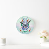 イスラム書道 ラウンド壁時計 (ホーム)