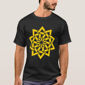イスラム曼荼羅レトロイスラム幾何学模様 Tシャツ