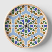 イスラム様式の背景 壁時計 (正面)