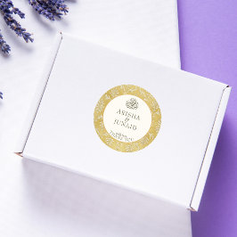 イスラム王室のゴールデンダマスムスリム結婚式の引き出物 ラウンドシール