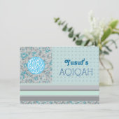 イスラム男の赤ちゃんブルーアキカイスラム教 招待状 (スタンド正面)