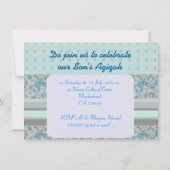 イスラム男の赤ちゃんブルーアキカイスラム教 招待状 (裏面)