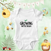 イスラム男女兼用引用文スローガンボーイガール ベビーボディスーツ