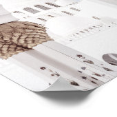 イスラム白とバラ金ゴールドモスク建築家 ポスター (角)