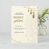 イスラム結婚式招待状芸術 招待状 (スタンド正面)