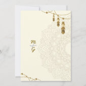 イスラム結婚式招待状芸術 招待状 (裏面)